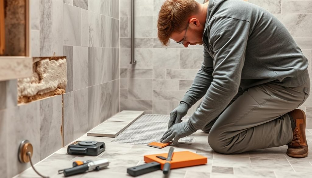 labor costs for shower tiling