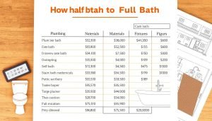 How much does it cost to convert a half bath to a full bath?