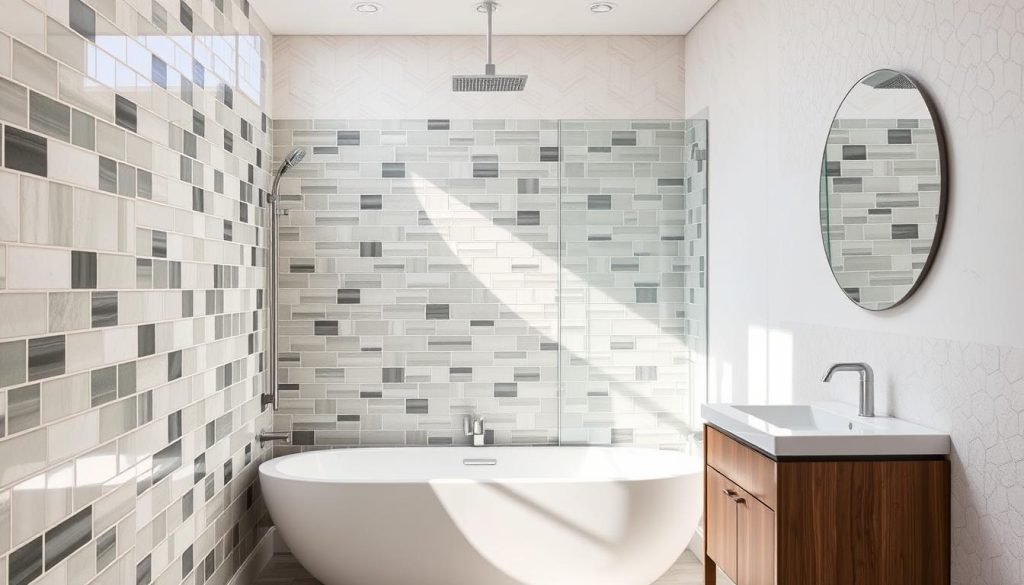 inexpensive shower wall remodeling