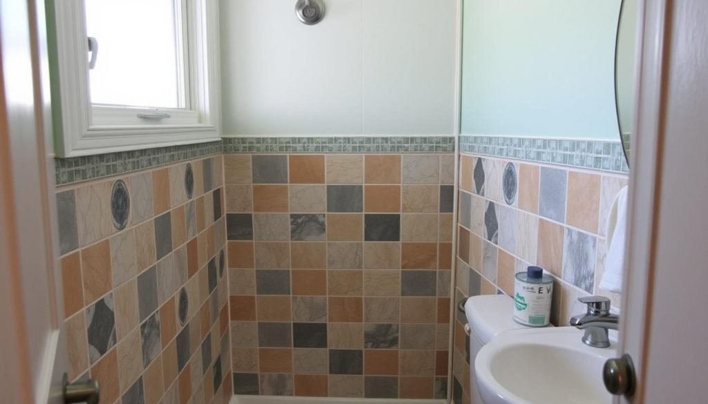 low-cost shower wall refurbishment